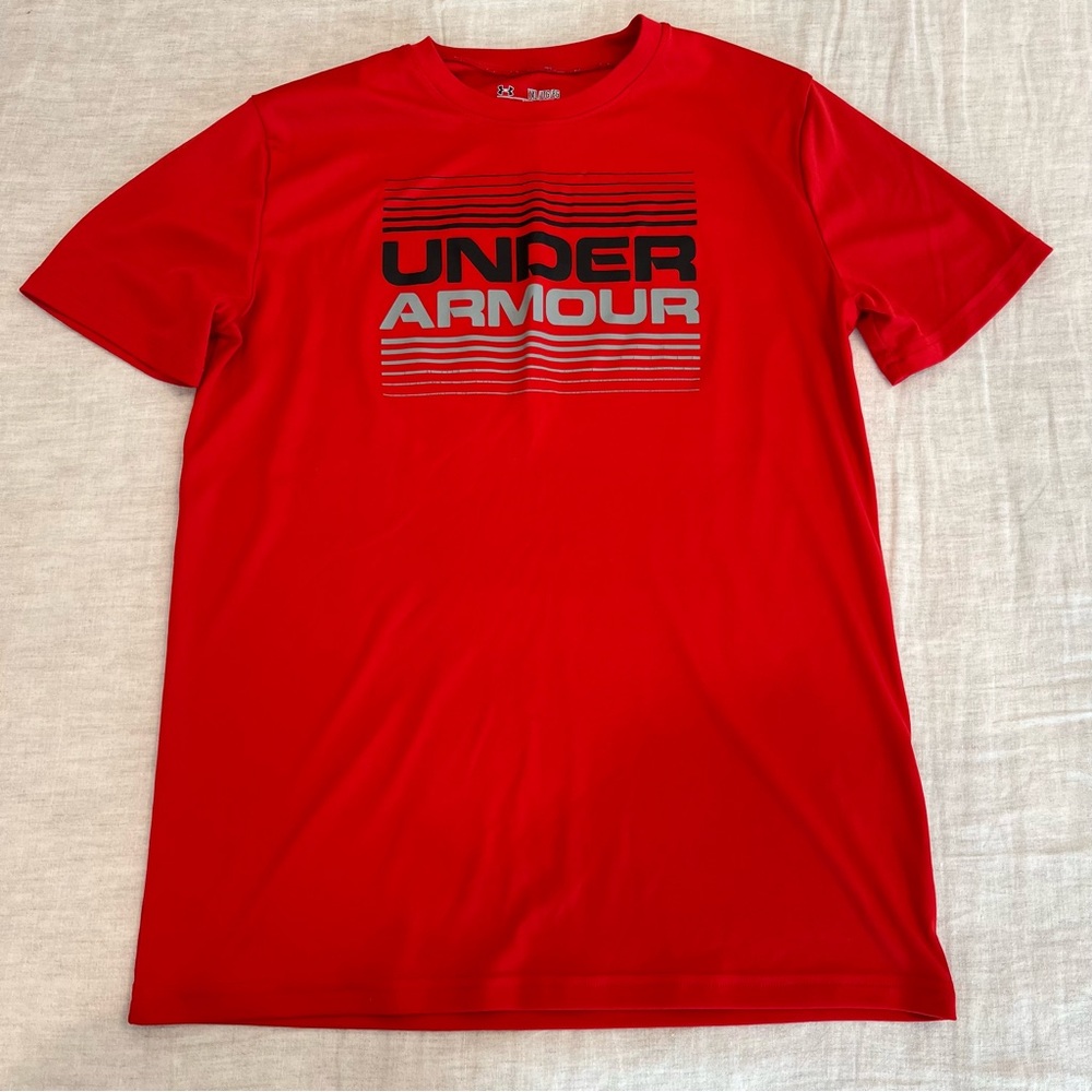 Under Armour Red Short Sleeve Logo Tee